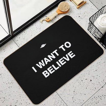 I Want to Believe  Fade-Resistant Bath Mat