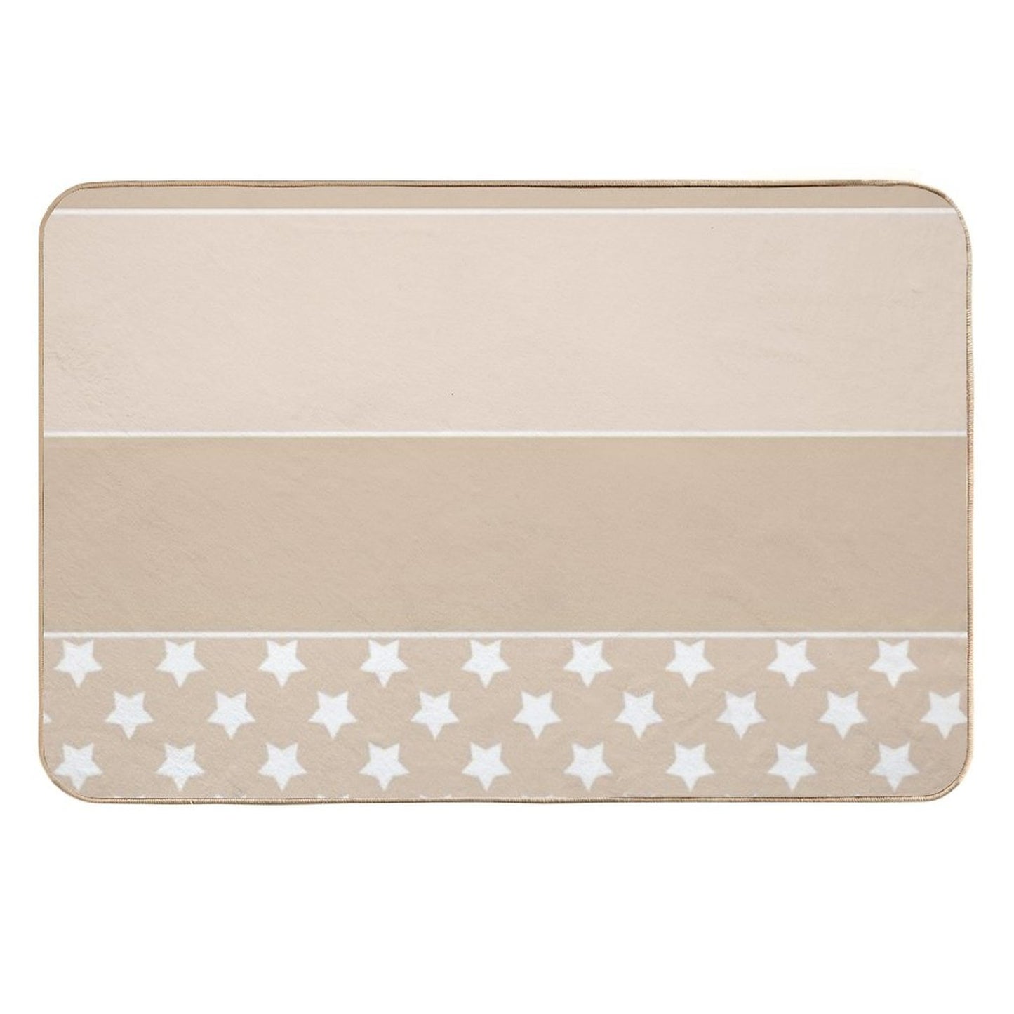 Beige White Set  High-Traffic Bath Mat