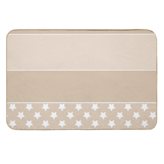 Beige White Set  High-Traffic Bath Mat