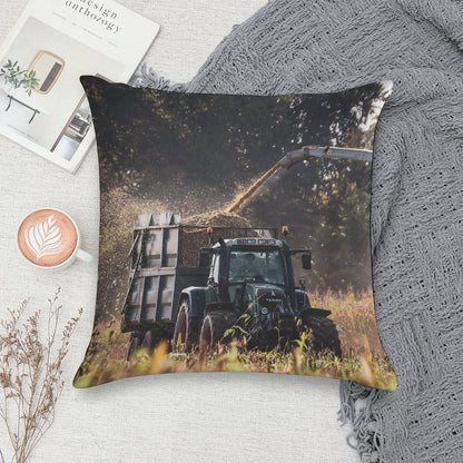 Fendt Drawing Silage Soft Home Decor Throw Pillow