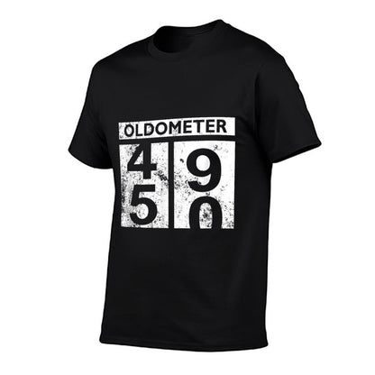 Oldometer 49-50 for 50th Birthday  Heathered Texture T-Shirt