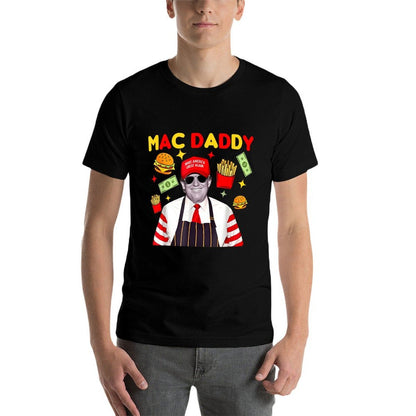 Trump Mac Daddy Unisex - Black - Small - - Classic Fit - Cartoon Theme - All Seasons  Quick-drying T-Shirt