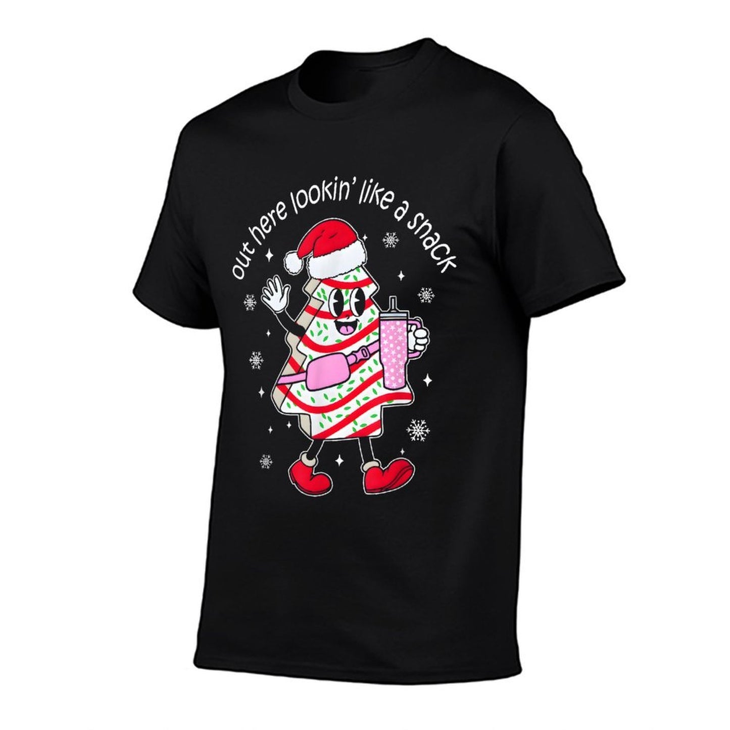 Out Here Looking Like A Snack Christmas Tree Cake Funny Xmas  Affordable Price T-Shirt