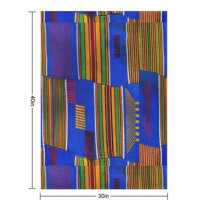 Kente Cloth Ghana West African Print Wrinkle-free Throw Blanket