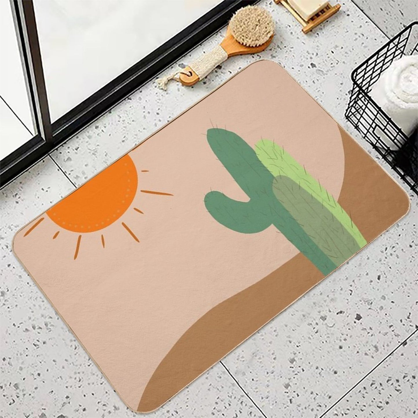 Boho Cactuses  Pet-Safe Bath Mat