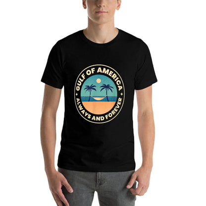 Gulf of USA America Retro Throwback Design Summer-ready Fabric T-Shirt