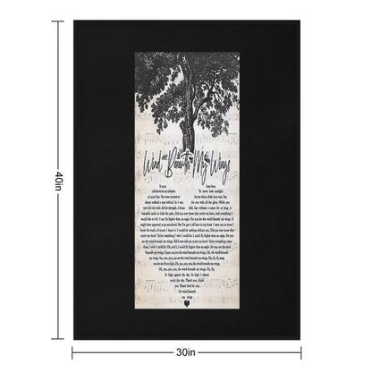 Bette Midler - Wind Beneath My Wings Lyrics Wall Art Gift All-season Throw Blanket