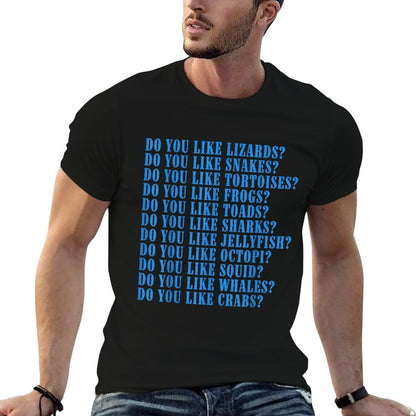 Do You Like Lizards Do You Like Snakes Do You Like Tortoises  Heathered Texture T-Shirt