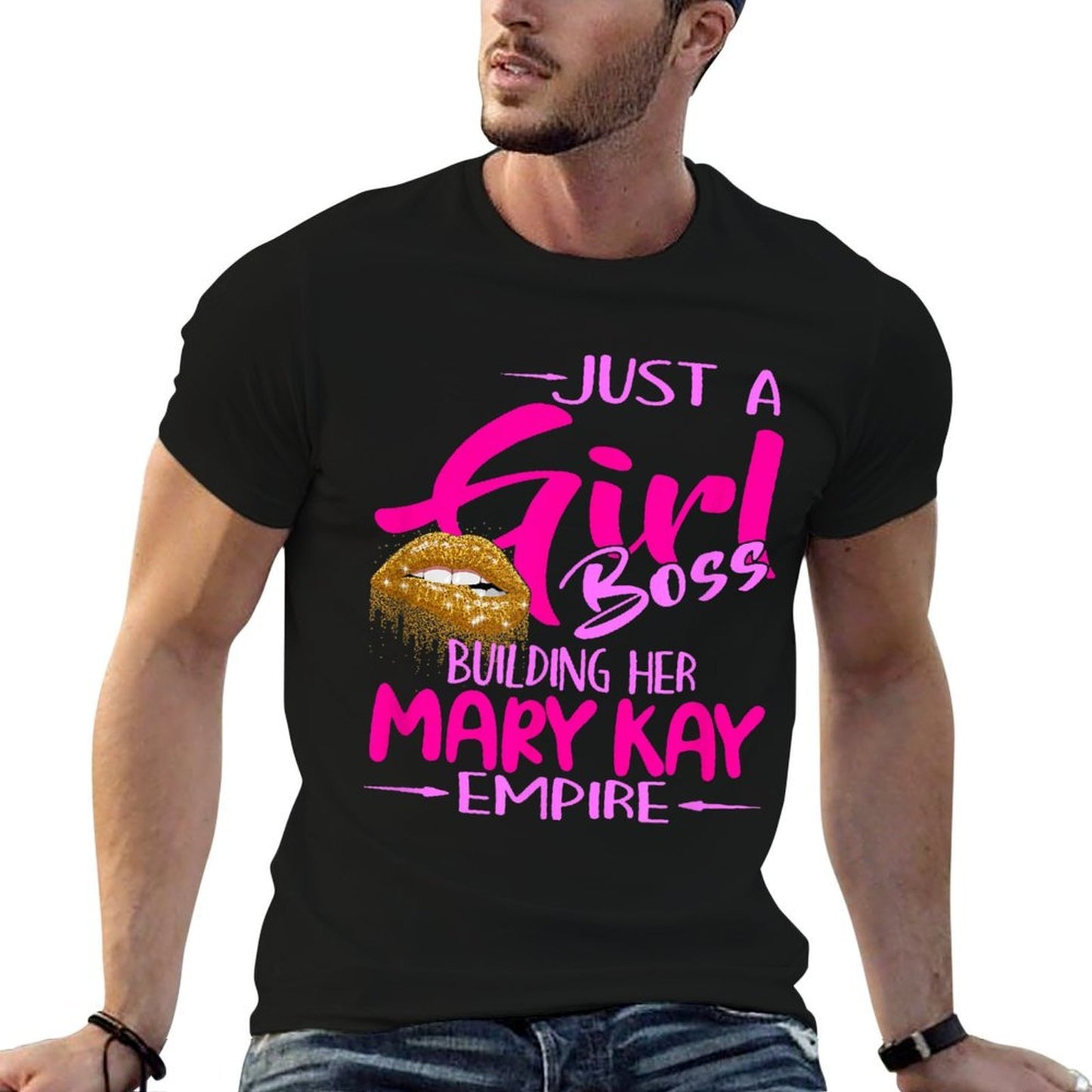 Just A Girl Boss Building Her Mary Kay Empire for Women  Fade-proof Color T-Shirt
