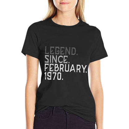 Legend Since February 1970 Vintage 50 Yrs Old 50th Birthday  Durable T-Shirt
