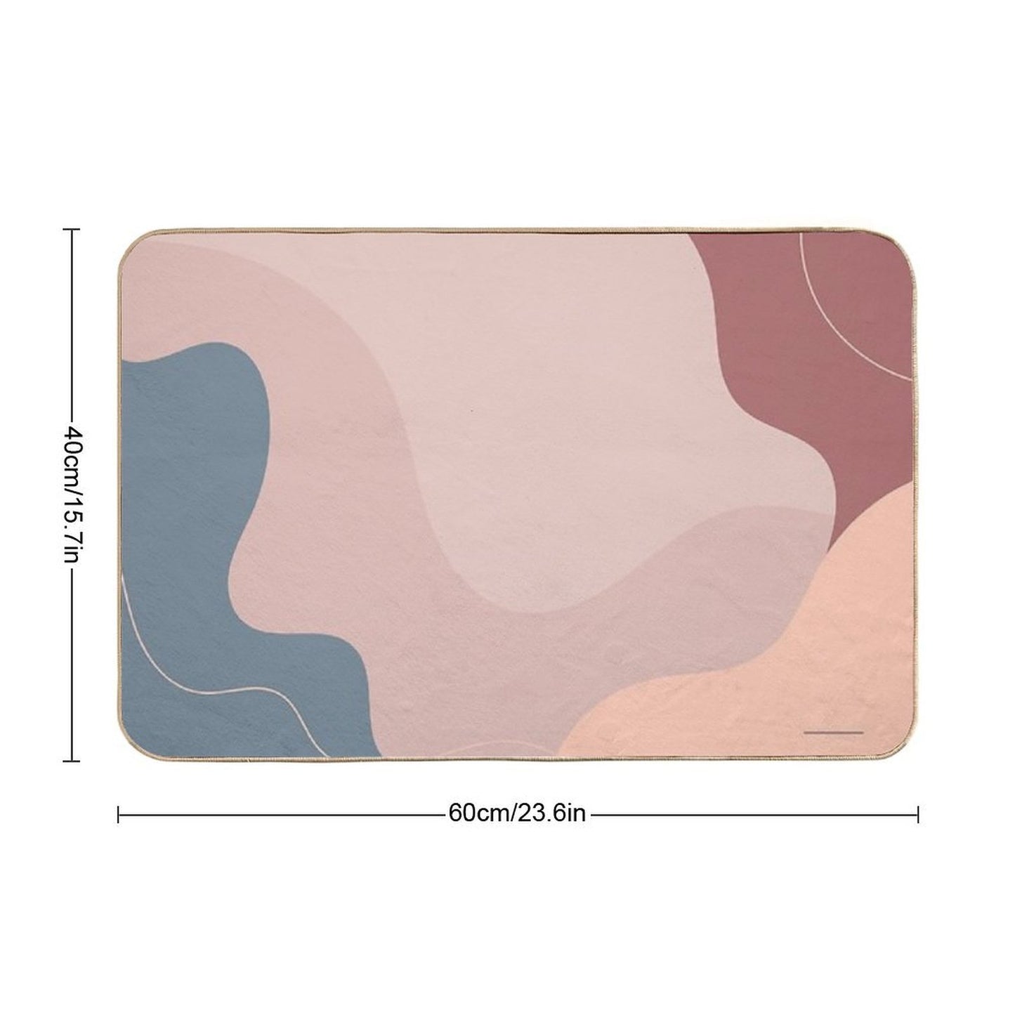 Abstract Waves Pattern  Non-Slip Bath Mat