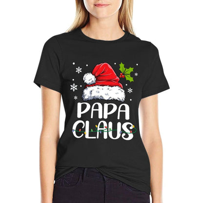 Papa Claus Santa Funny Christmas Pajama Matching Family  Lightweight T-Shirt