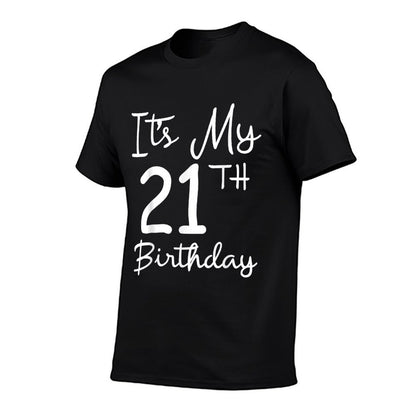 Its My 21st Birthday 21 Years Old Bday Gift 21st Birthday  Trendy Pattern T-Shirt