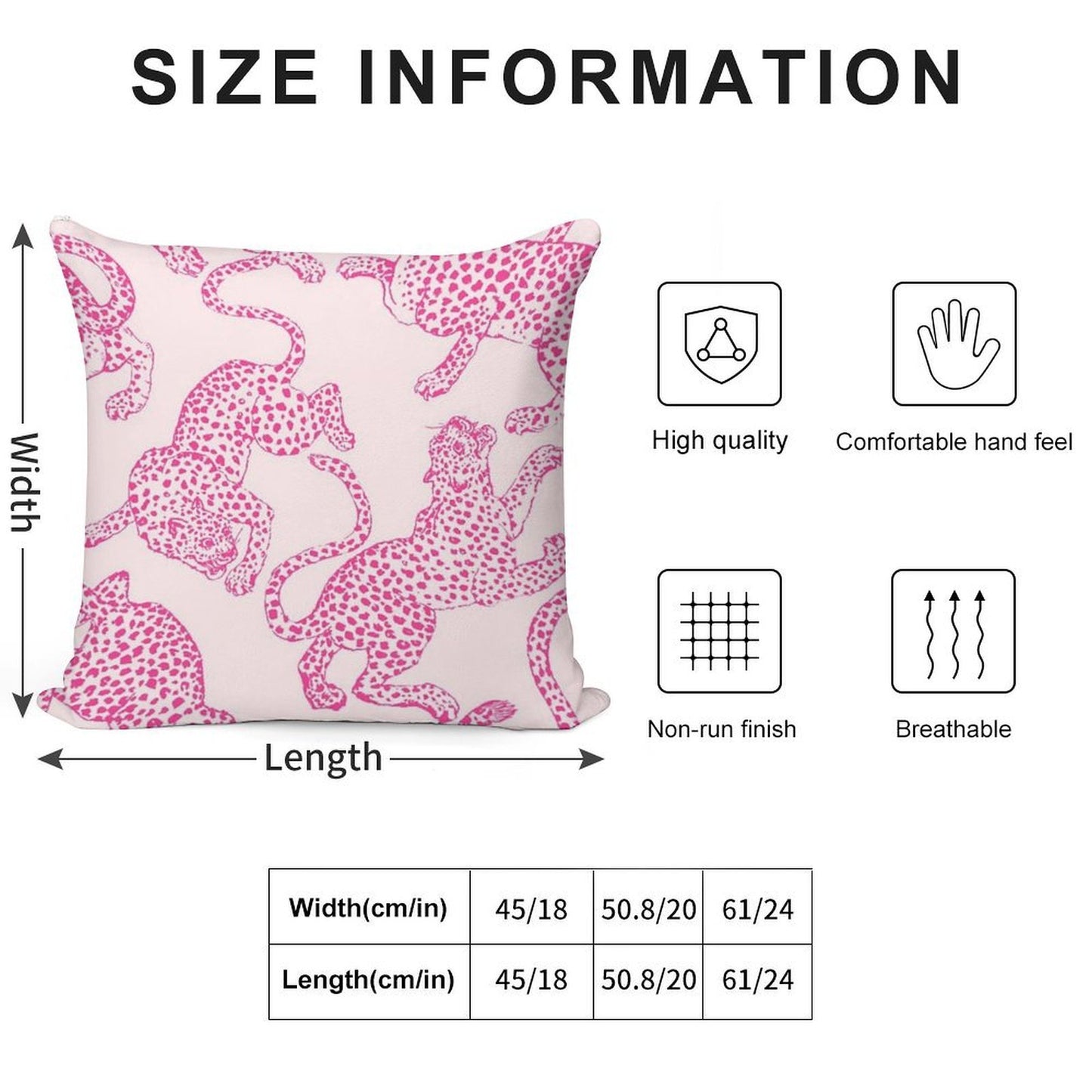 Preppy Pink Cheetah Pattern Soft Warmth Comfort Throw Pillow
