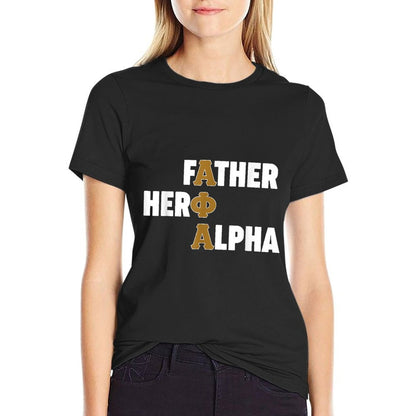 Mens Alpha African 1906 Fraternity Father Hero Alpha  Relaxed-fit T-Shirt