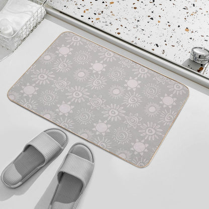 Magical Sun Bohemian Dreamy Aesthetic In Muted Colors Taupe  Versatile Bath Mat