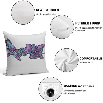 Grape Ice Soft High-Density Material Throw Pillow