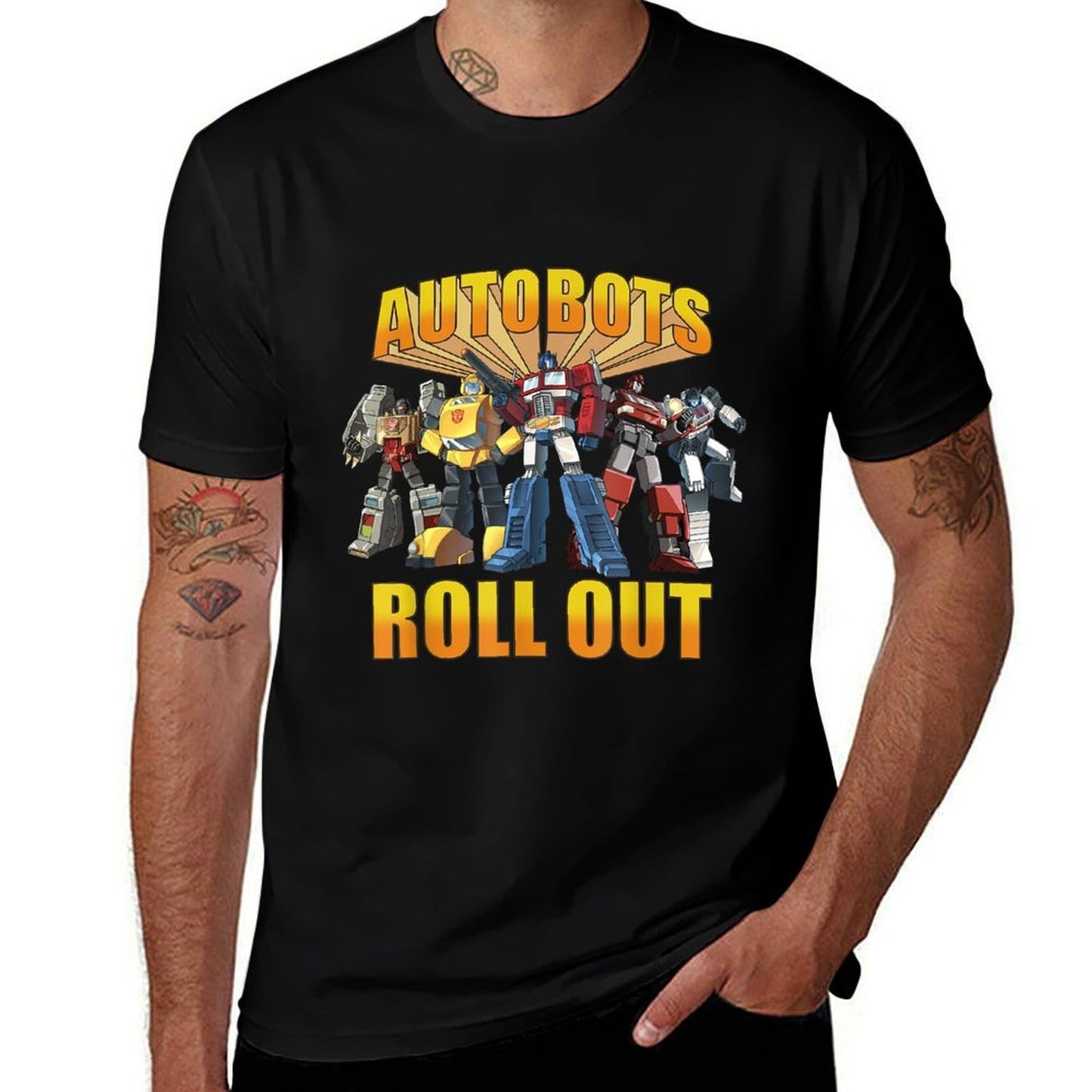Transformers Retro Autobots Roll Out Group Shot  Relaxed-fit T-Shirt