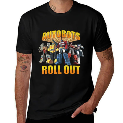 Transformers Retro Autobots Roll Out Group Shot  Relaxed-fit T-Shirt