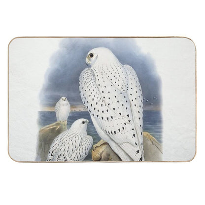 White Falcons  Pet-Safe Bath Mat