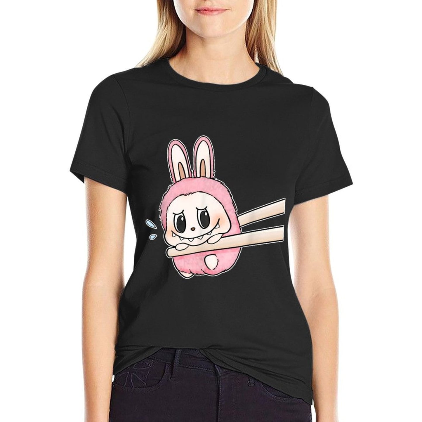Labubu Lover Cute Funny Labubu The Monsters Christmas Women  Relaxed-fit T-Shirt