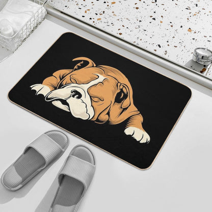 English Bulldog  Repositionable Bath Mat