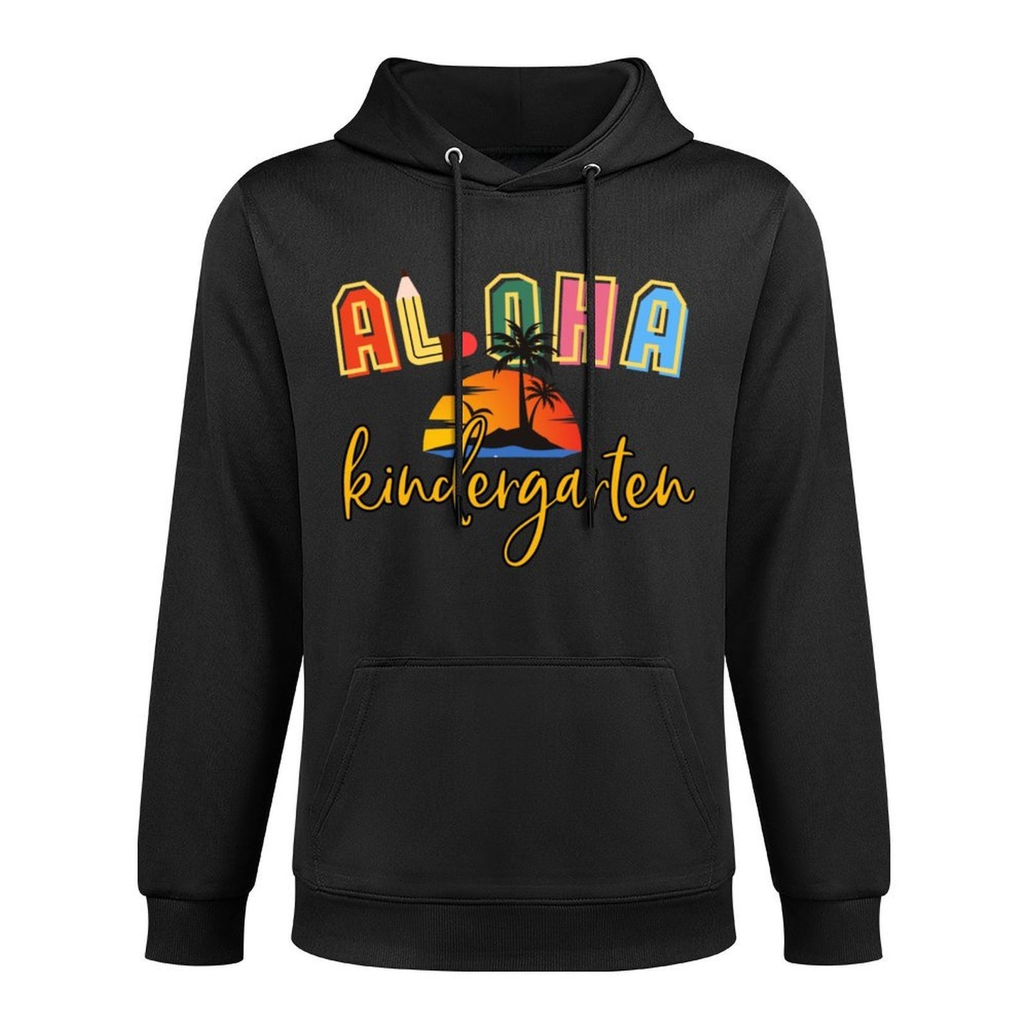 Aloha Kindergarten Summer Beach Vacation Teacher School Cotton-Polyester Blend Hoodie