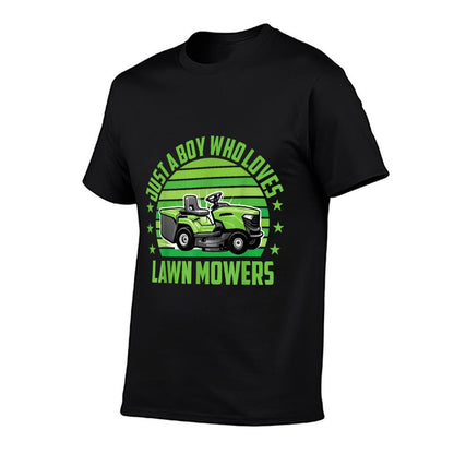 Lawn Mower Just A Boy Who Loves Lawn Mowers Toddler Boys  Durable T-Shirt