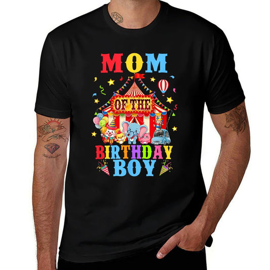 Mom Of The Birthday For Boy Circus Carnival Theme Party  Relaxed-fit T-Shirt