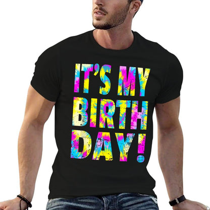 It's My Birthday - Retro Tie Dye Birthday Party Celebration  Lightweight T-Shirt