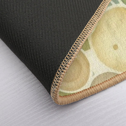 An Earth Tone Circles Watercolor Design- Boho Chic Patterns  Repositionable Bath Mat