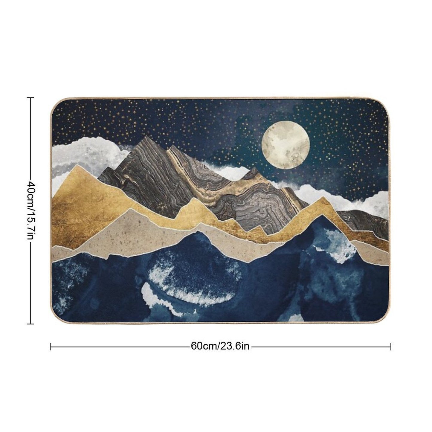 Midnight Winter  High-Traffic Bath Mat