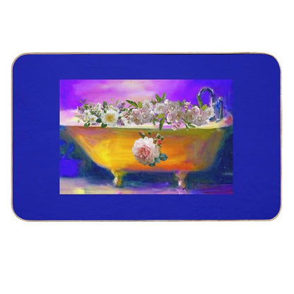 Claw Foot Tub Floral  Slip-Resistant Bath Mat