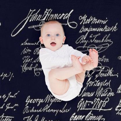 Signers of The Declaration of Independence 1776 Anti-pilling Throw Blanket