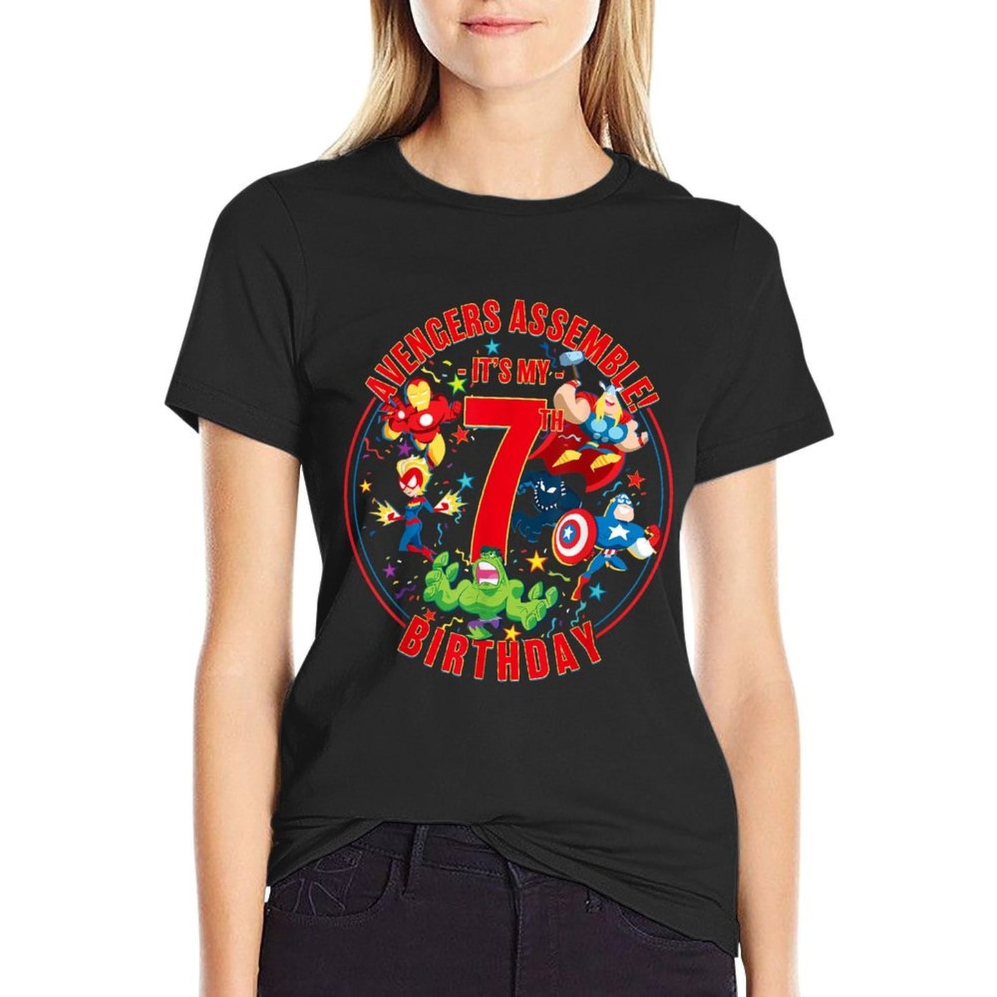 Marvel Avengers Assemble Its My 7th Birthday  Versatile T-Shirt