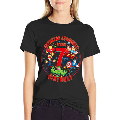 Marvel Avengers Assemble Its My 7th Birthday  Versatile T-Shirt