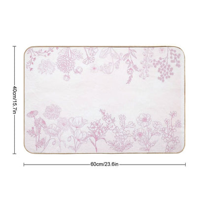 Pink Flowers Pattern Set  Throw Blankets & Tapestries, A-Line Dresses, Shower Curtains, Scarves,  Bath Mats And More  Multi-Purpose Bath Mat