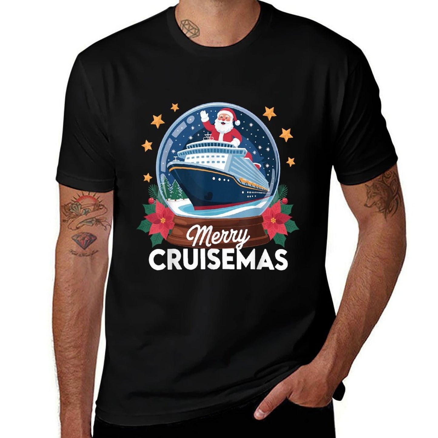 Merry Cruisemas Christmas Family Cruisin Funny Cruise Lover  Wrinkle-resistant T-Shirt