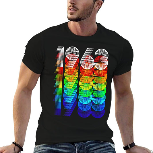 Vintage Classic 1963 60th Birthday 60 Year Old  High-quality Stitching T-Shirt