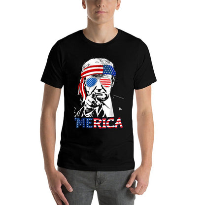 MERICA Happy 4th Of July 'Merica Trump American  Durable T-Shirt