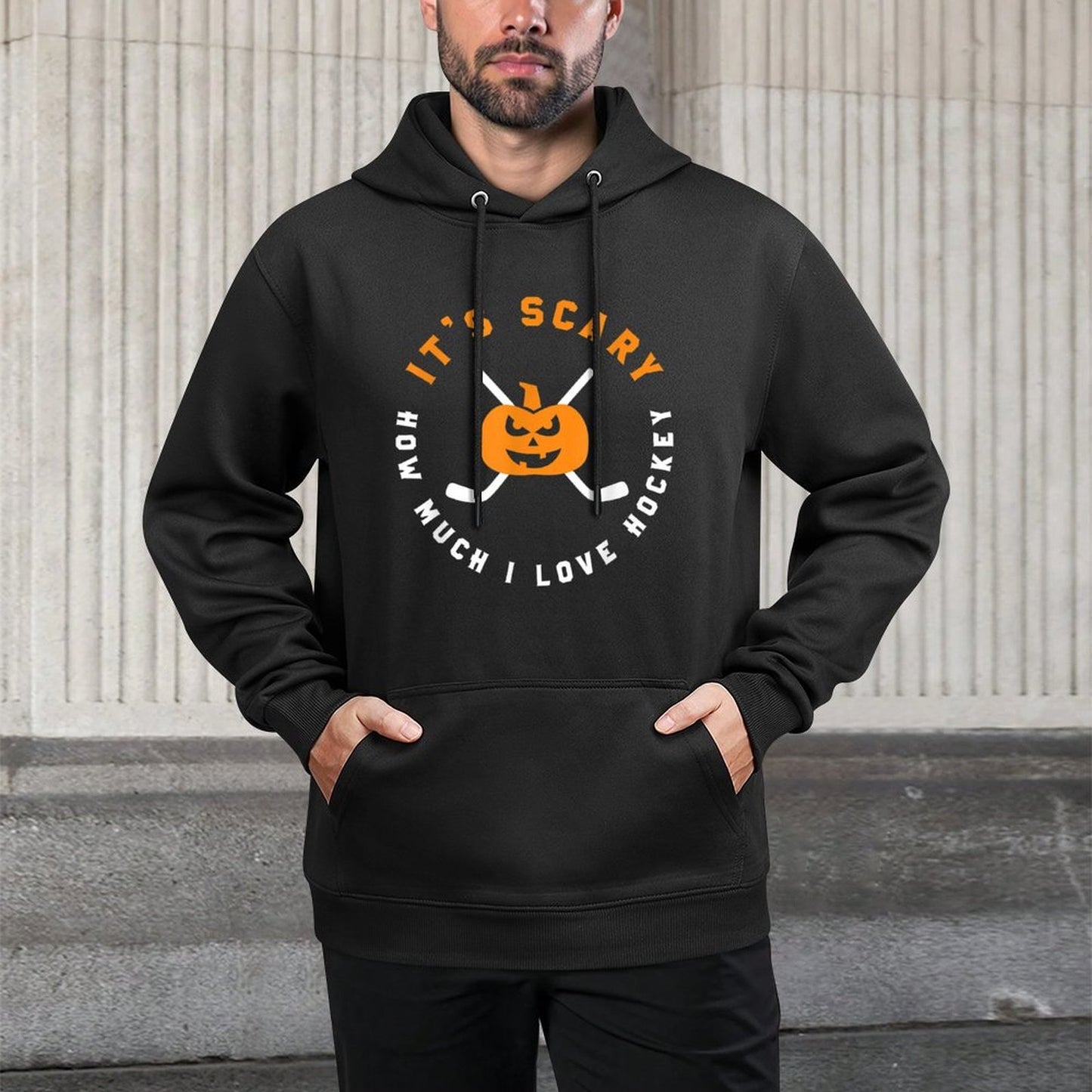 Halloween Hockey Its Scary - Halloween Hockey Unisex Design Hoodie