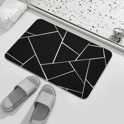 Black White Geometric Glam #2 #geo #decor #art Durable Bath Mat