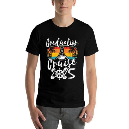 Senior Graduation Trip Cruise 2025 Retro Ship Party Cruise  Fade-proof Color T-Shirt