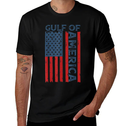 Gulf Of US America Est 2025 Funny Gulf of USA American Flag Lightweight T-Shirt