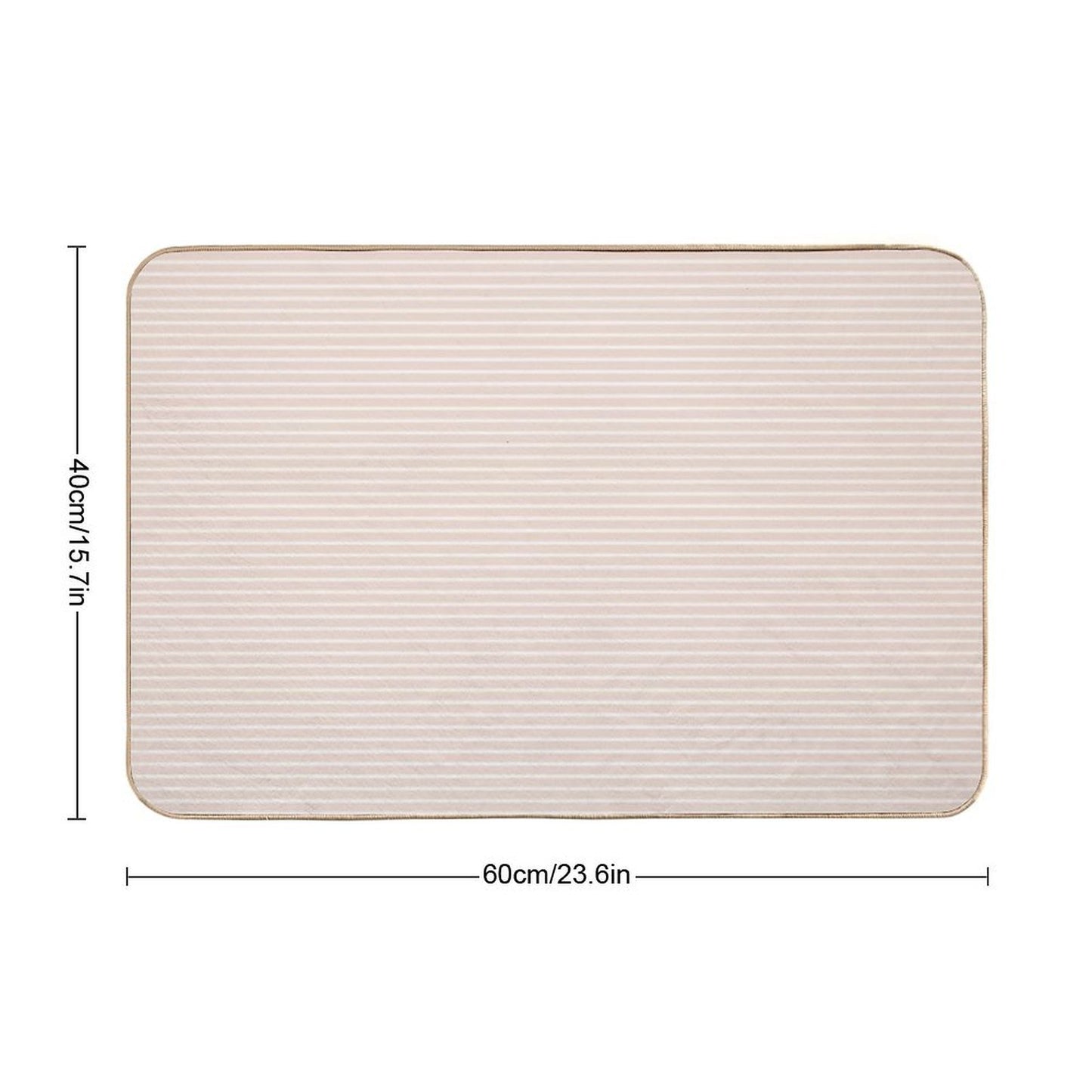 Thick Stripes - Almond  Toxin-Free Bath Mat