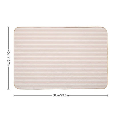 Thick Stripes - Almond  Toxin-Free Bath Mat