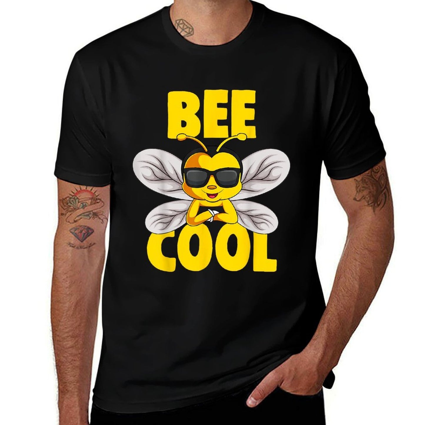 Bee Cool Bumble Bee Boys Girls Kids  Fade-proof Color T-Shirt