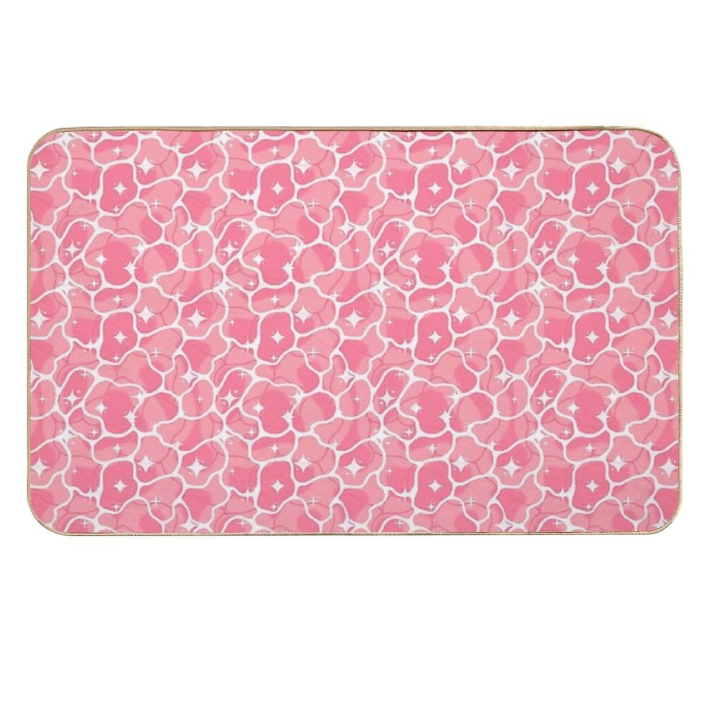 Pink Sparkly Anime Water  Odorless Bath Mat