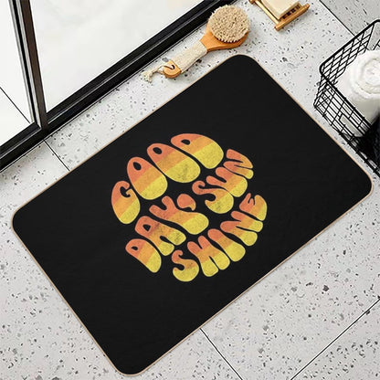 Good Day, Sunshine - Vintage Letters  Absorbent Bath Mat