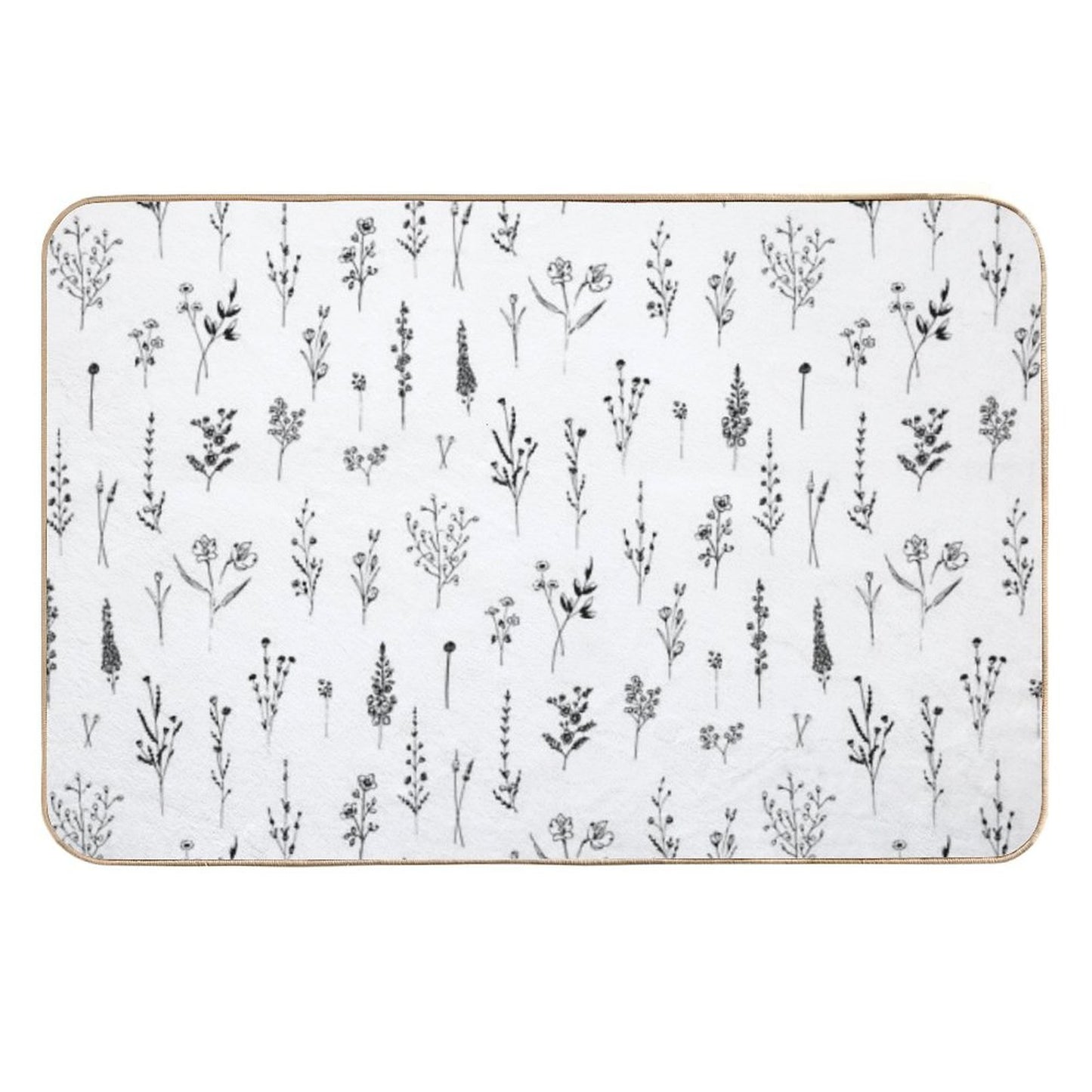 Little Wildflowers Floral Pattern Durable Bath Mat